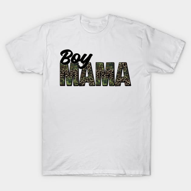 Camo Boy Mama T-Shirt by DigitalCreativeArt